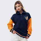 Terez Knicks Champions Quarter-Zip Pullover Sweatshirt
