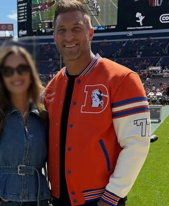 Tim Tebow Denver Broncos Varsity Jacket For Men & Women