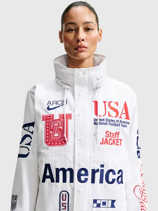USA x VAA Woven Staff White Jacket