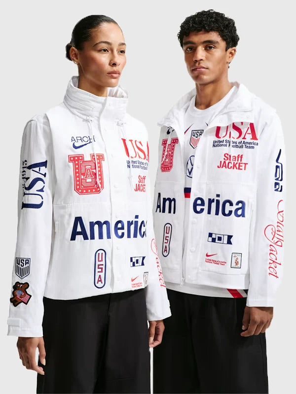 USA x VAA Woven Staff White Zipper Jacket