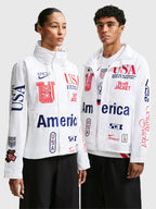 USA x VAA Woven Staff White Zipper Jacket