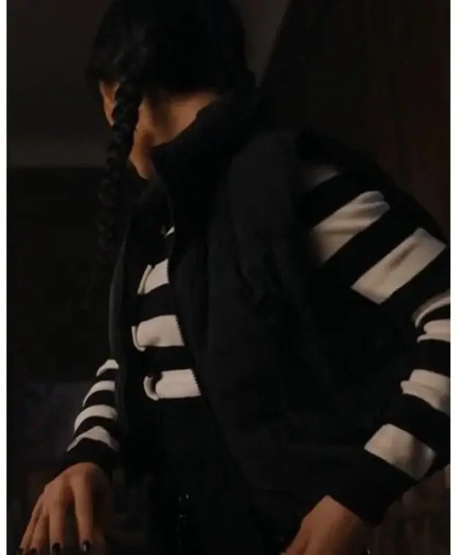 Wednesday Addams Black Puffer Vest