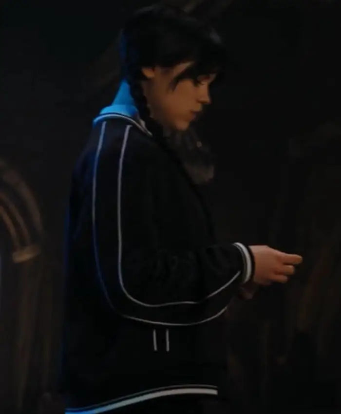Wednesday Addams Bomber Black Jacket