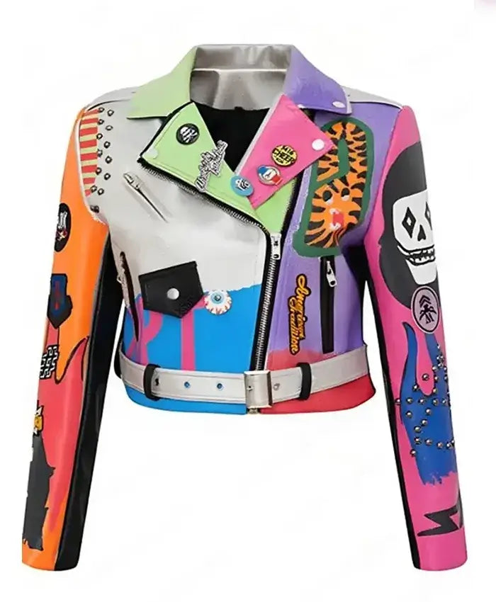 Women’s Halloween Costumes Leather Biker Jacket