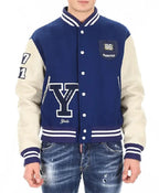 Yale University Calvin Klein Blue Varsity Jacket