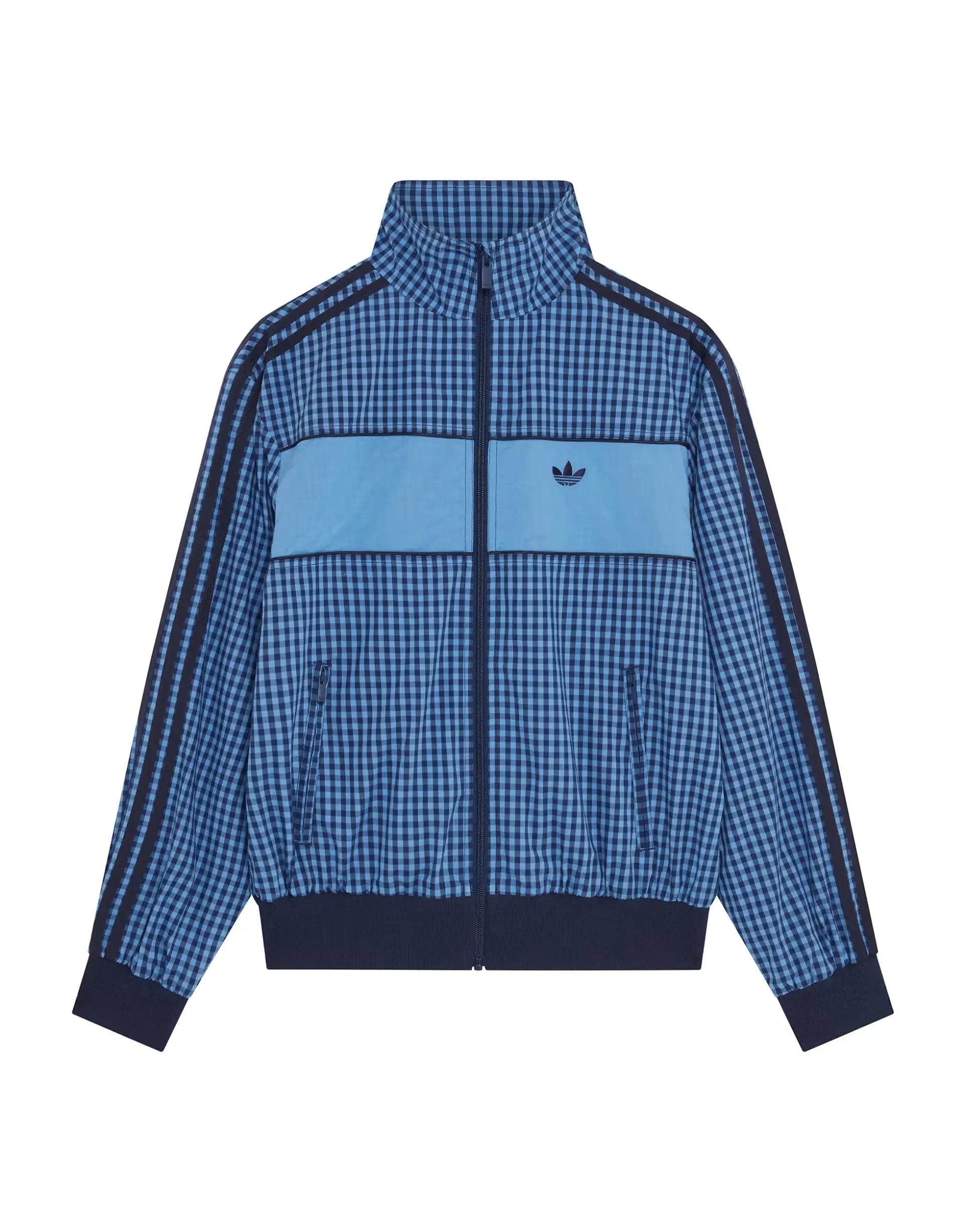 adidas Originals x ASOS oversized track jacket in blue gingham