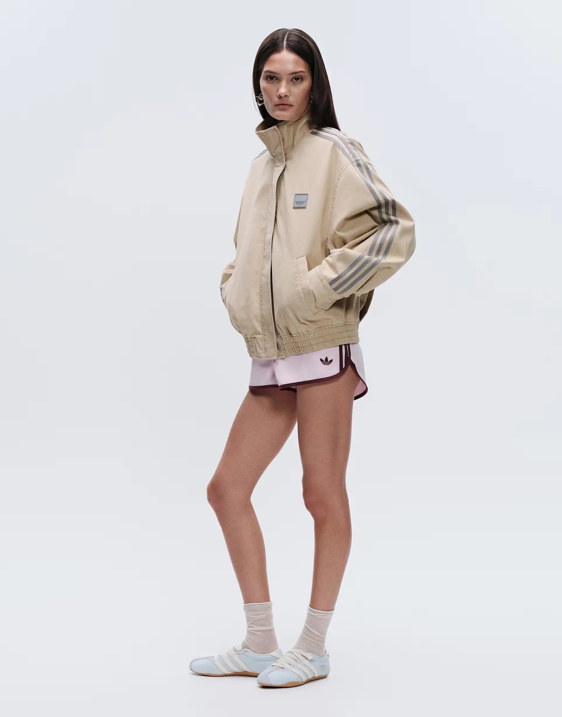 adidas x ASOS beige Oversized Track Jacket