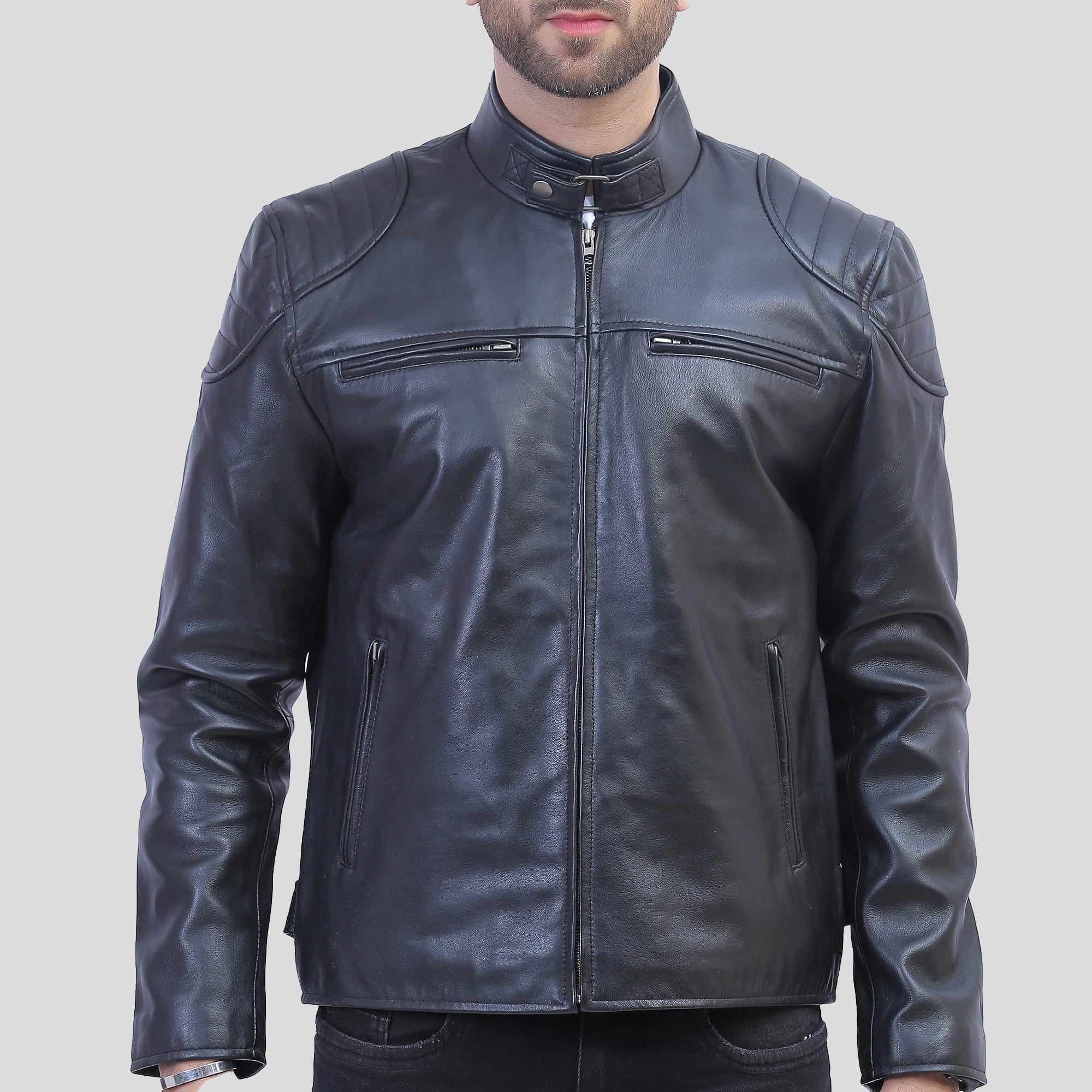black motorcycle jacket