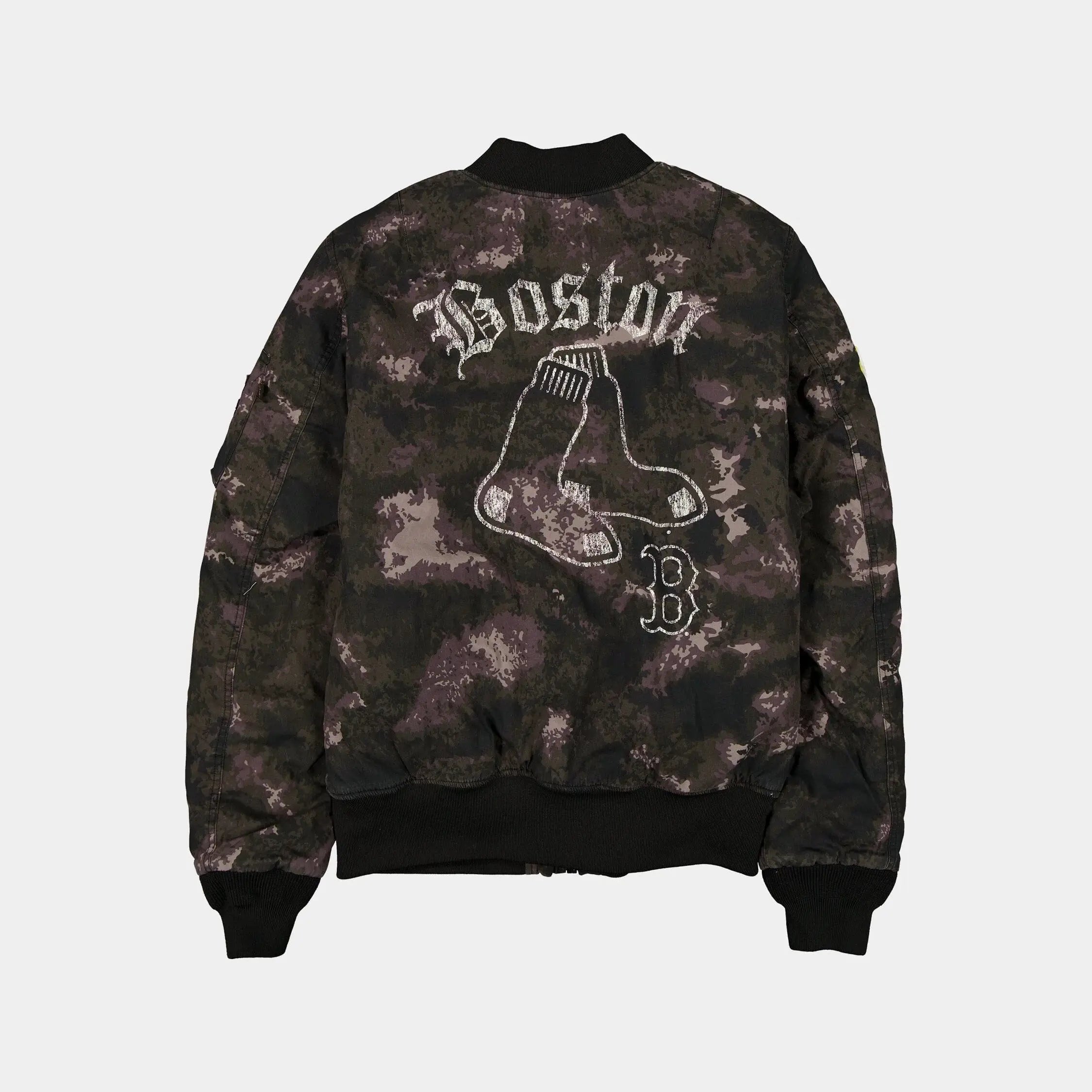 Boston Red Sox X New Era MA-1 Flight Black Camo Jacket For Men & Women