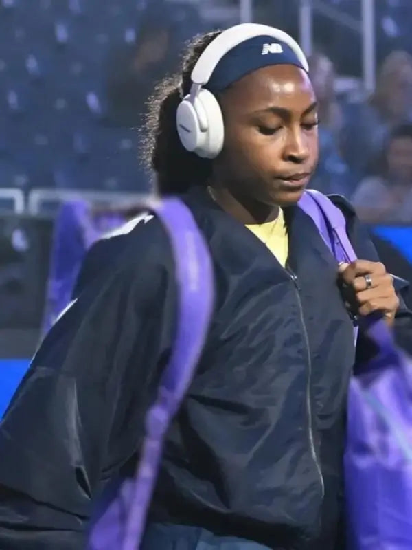 US Open 2026 Coco Gauff Bomber Black Jacket