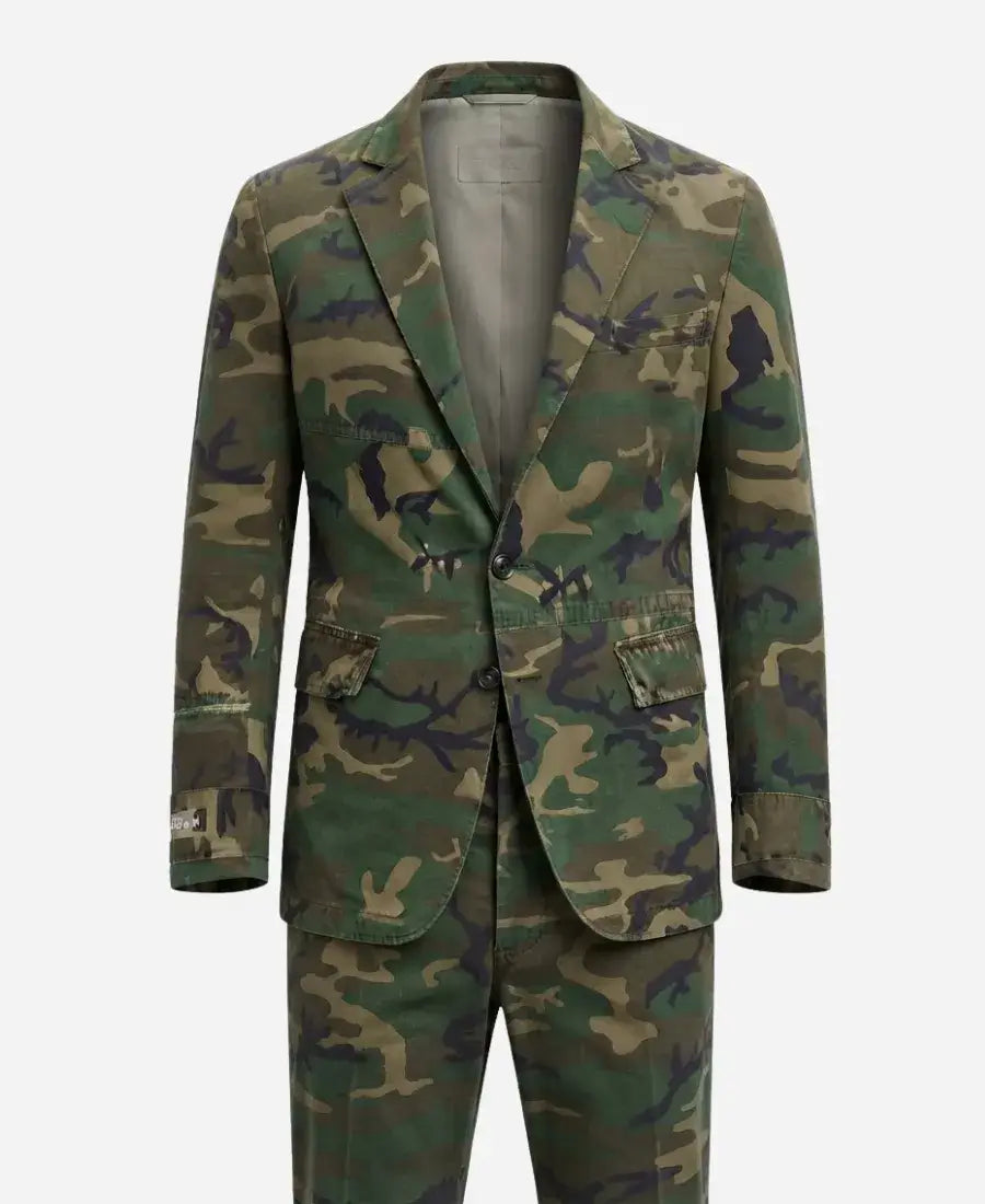 Brad Pitt Heart of the Beast Premiere Military Green Suit  For Men & Women
