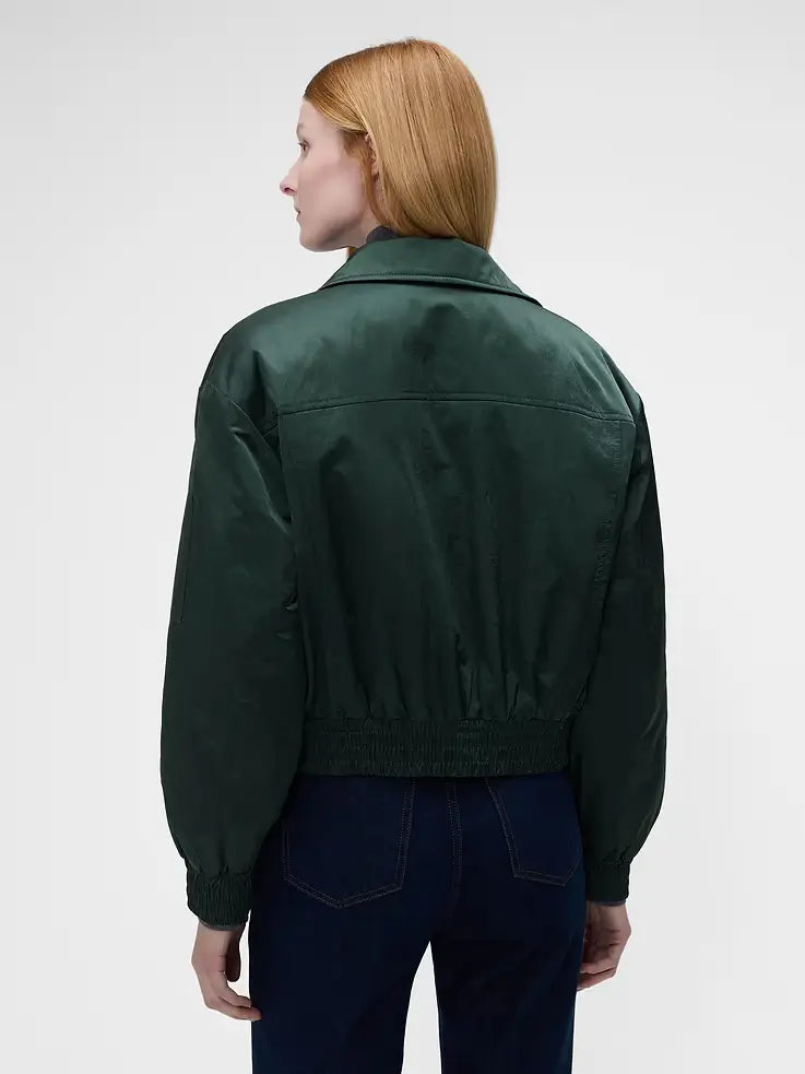 Gap × Victoria Beckham Satin Green Jacket For Men & Women