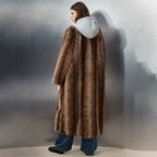 Adidas x ASOS Faux Fur Brown Coat