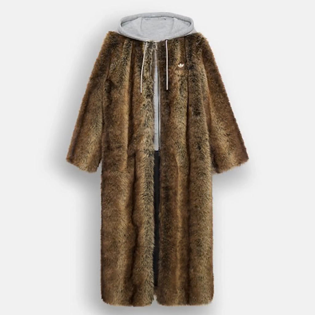 Adidas x ASOS Faux Fur Brown Coat