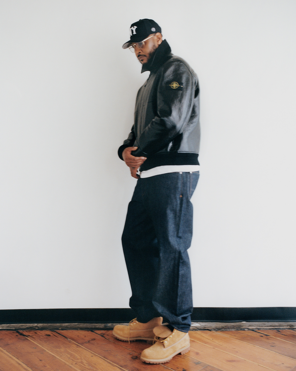 Carmelo Anthony Style Bonded Black Leather Jacket