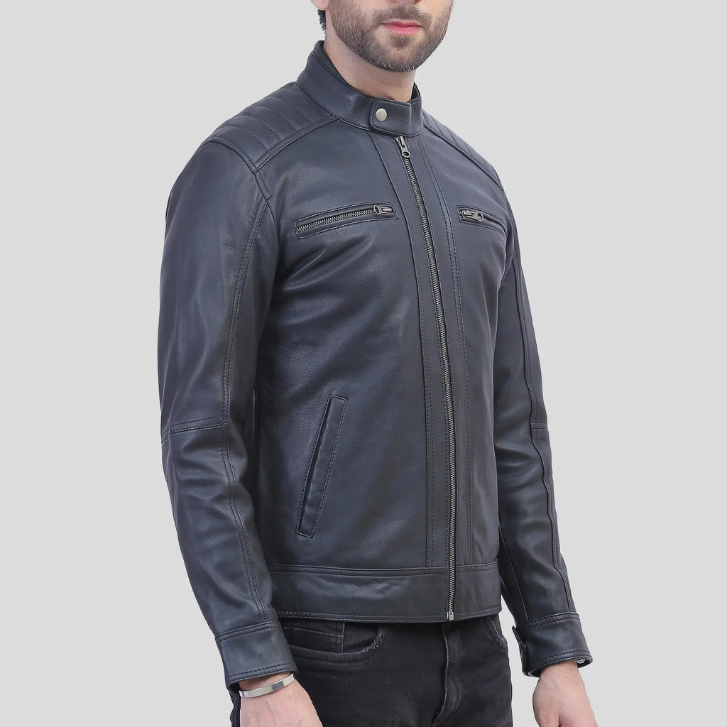 distressed Quilted jacket