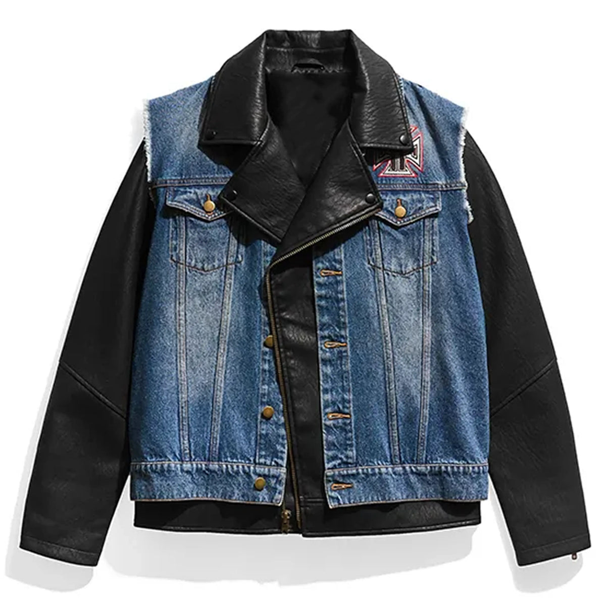 Tyrese Haliburton Triple H Denim Leather Jacket