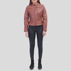 women leather jacket